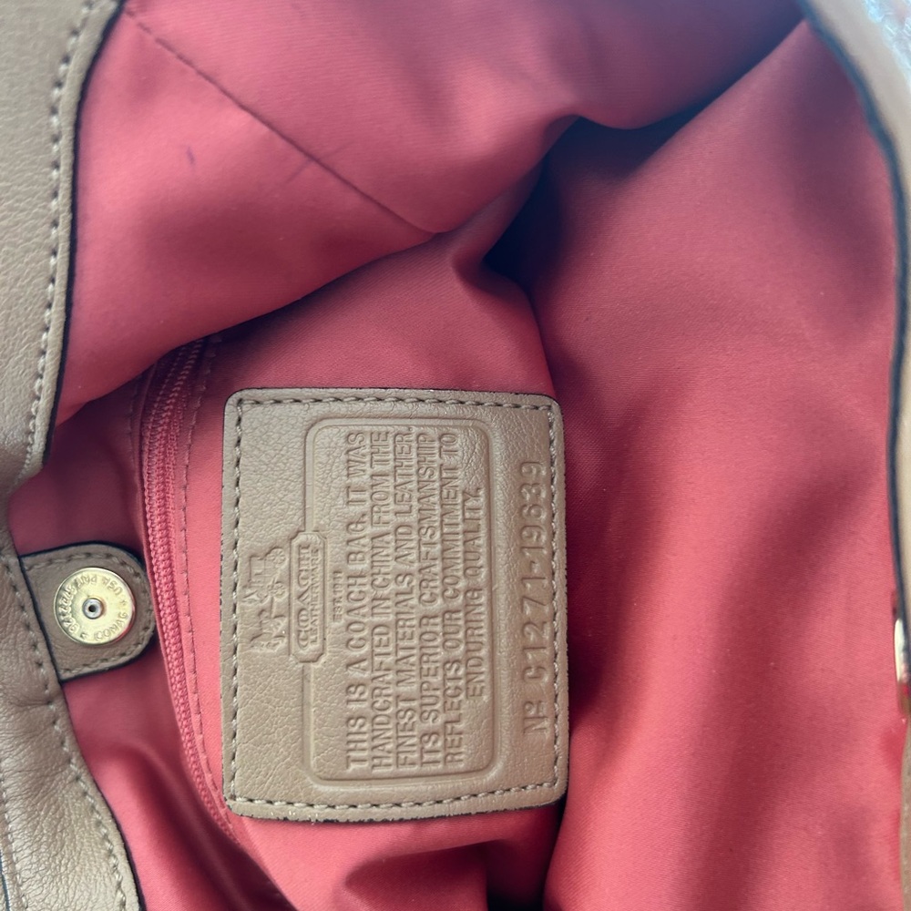 COACH tan and black snakeskin leather hobo bag - Picture 12 of 14